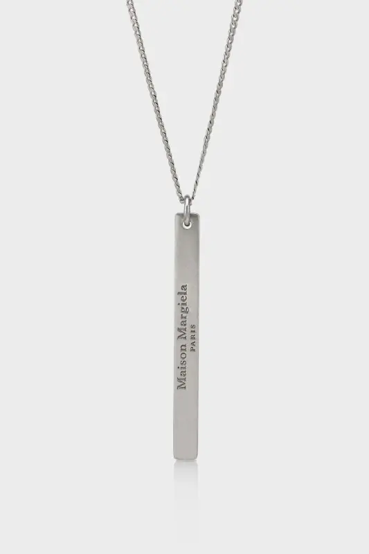Maison Margiela Logo Pendant Necklace Polished palladio online