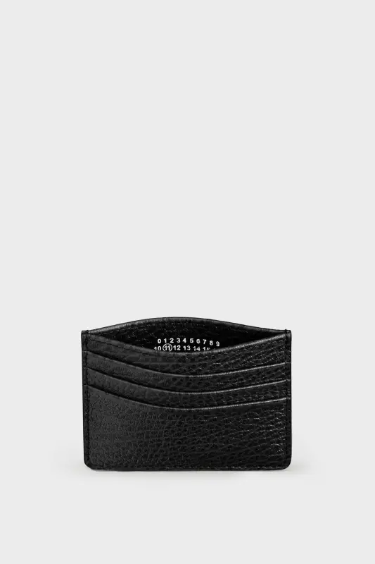Maison Margiela Black Grainy Leather Cardholder Black online