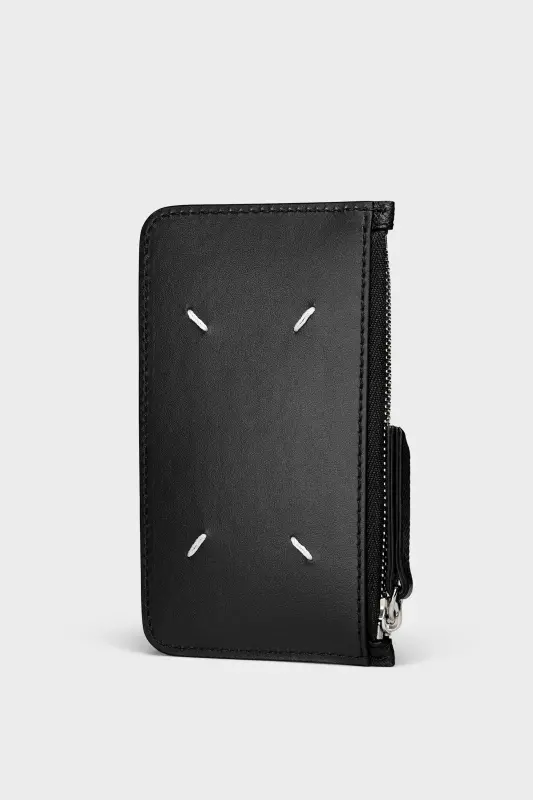 Maison Margiela Black Leather Wallet and Cardholder Black online