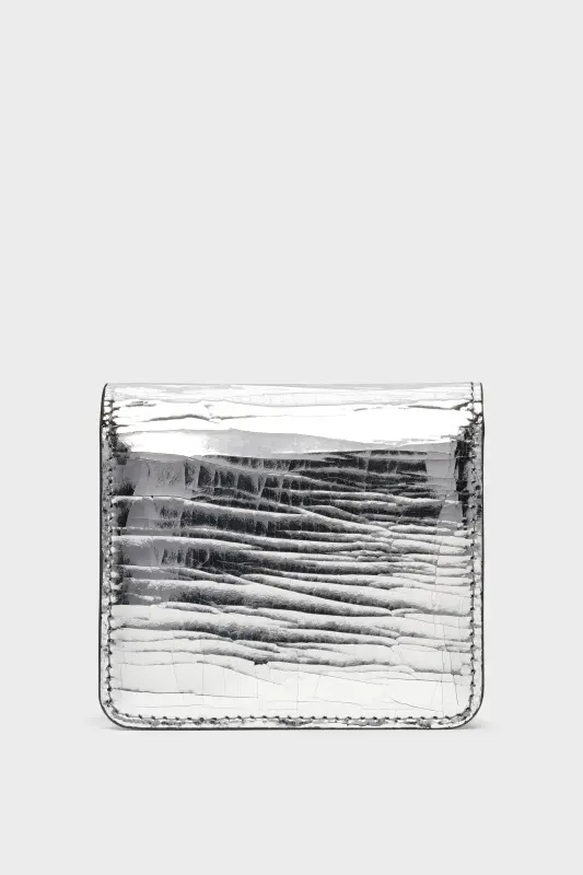 Maison Margiela Chained Leather Wallet – Mirror Silver online