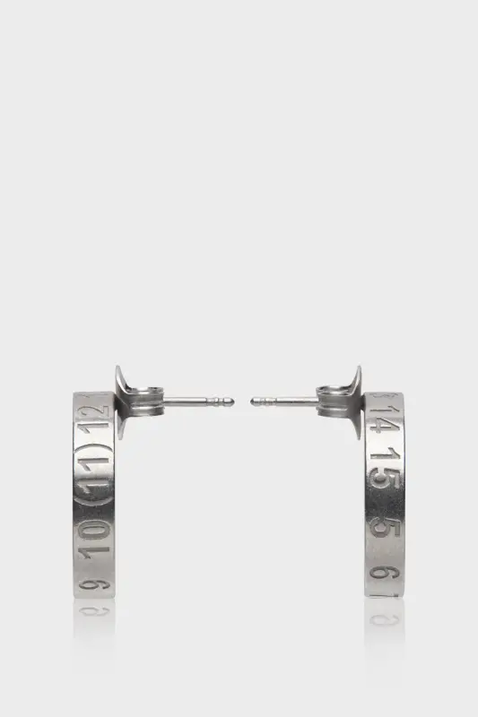 Maison Margiela Silver Hoop Earrings Thick – Numerical Silver online