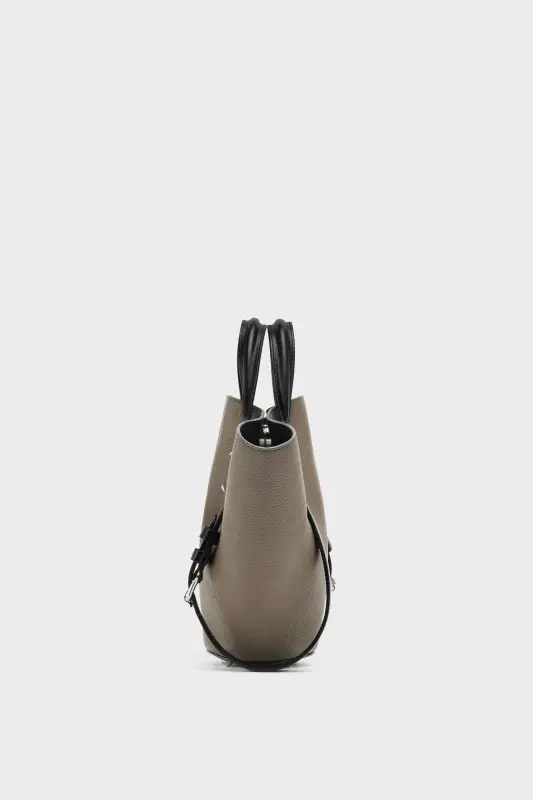 Maison Margiela Brown Calf Leather Dress-Age Bag Small Graphite and black online