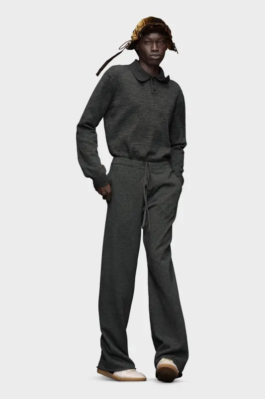 Maison Margiela Cashmere knit trousers Dark grey online