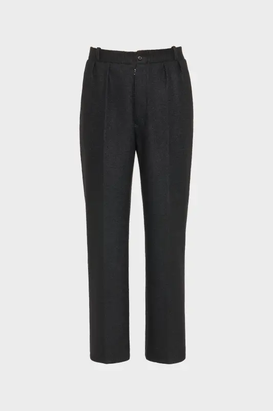 Maison Margiela Felted Wool Straight-Leg Trousers Black online