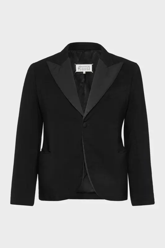 Maison Margiela Mens Black Wool Blazer Black online
