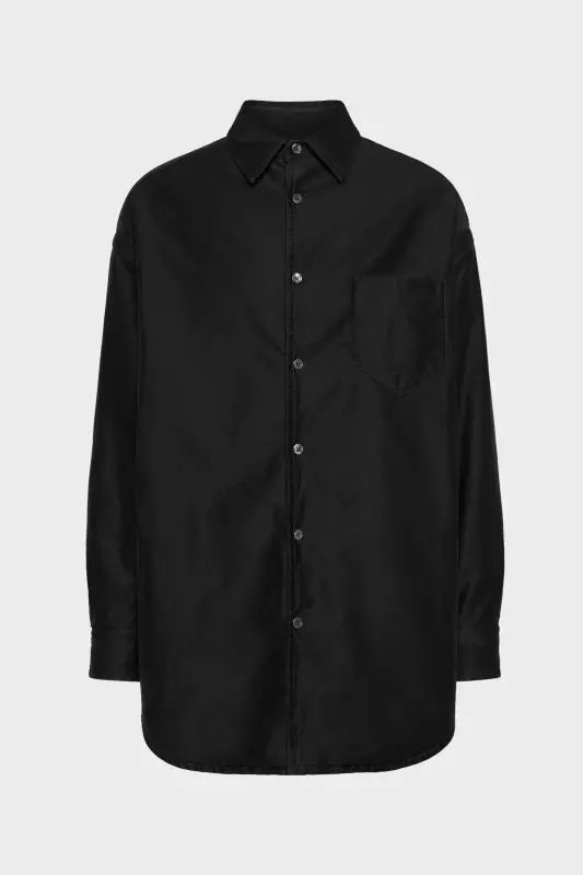 Maison Margiela Padded Satin Cotton Shirt Black online