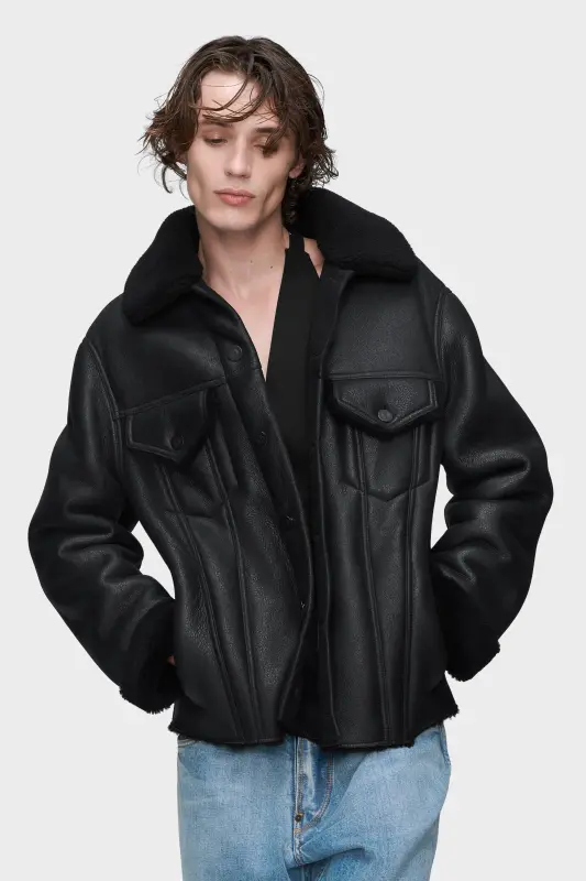 Maison Margiela SHEARLING JACKET Black online