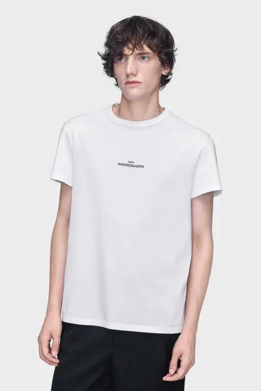 Maison Margiela White Distorted Logo T-Shirt Regular Fit White online