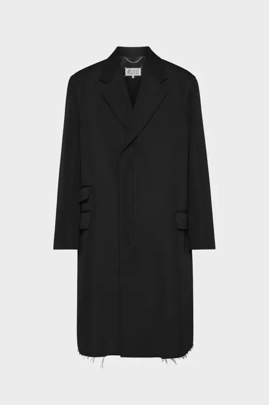 Maison Margiela Wool Silk Coat Black online