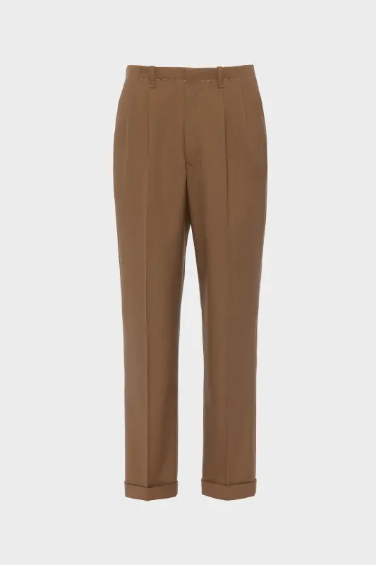 Maison Margiela Wool tailored trousers Cognac online