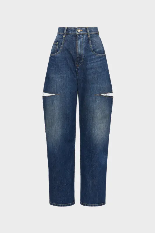 Maison Margiela CUTOUT DENIM TROUSERS Washed indigo online