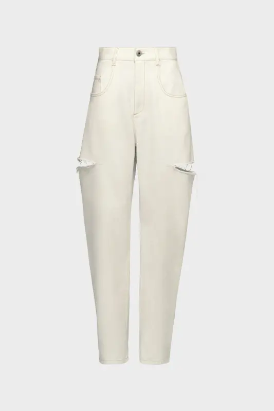 Maison Margiela Denim Jeans With Slash Details White online