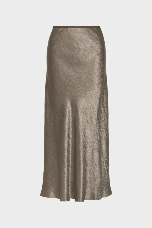 Maison Margiela Satin midi skirt Taupe online