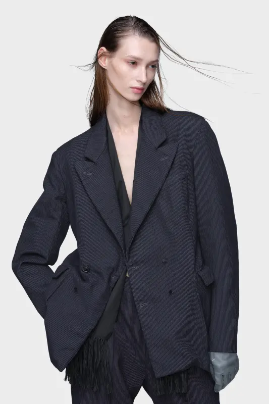 Maison Margiela Wool Pinstripe Jacket Blue online