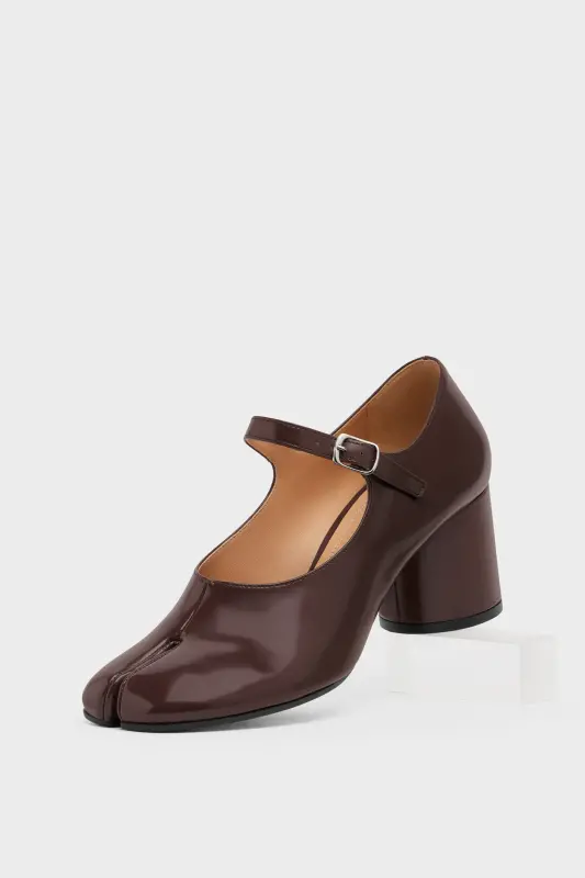 Maison Margiela Womens Brown Leather Tabi Mary-Janes Brown online