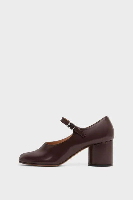 Maison Margiela Womens Brown Leather Tabi Mary-Janes Brown online