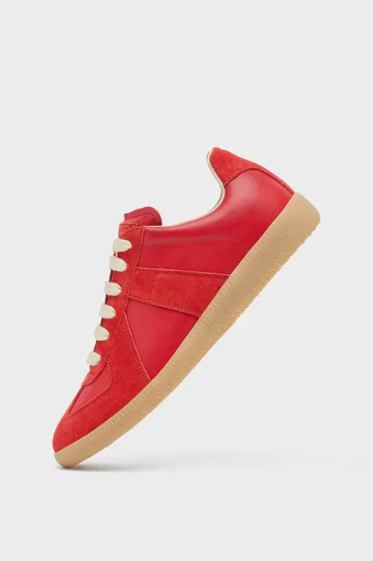 Maison Margiela Womens Red Leather Replica Sneakers Red online